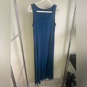 Eileen Fisher Deep Blue Sleeveless Maxi Dress